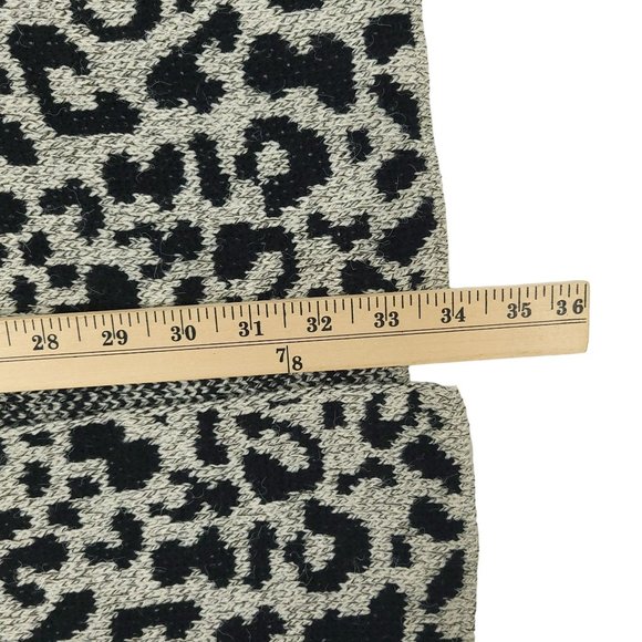 ii Sisters Leopard Print Open Front Long Cardigan Womens M Removable Collar NEW - Picture 6 of 16